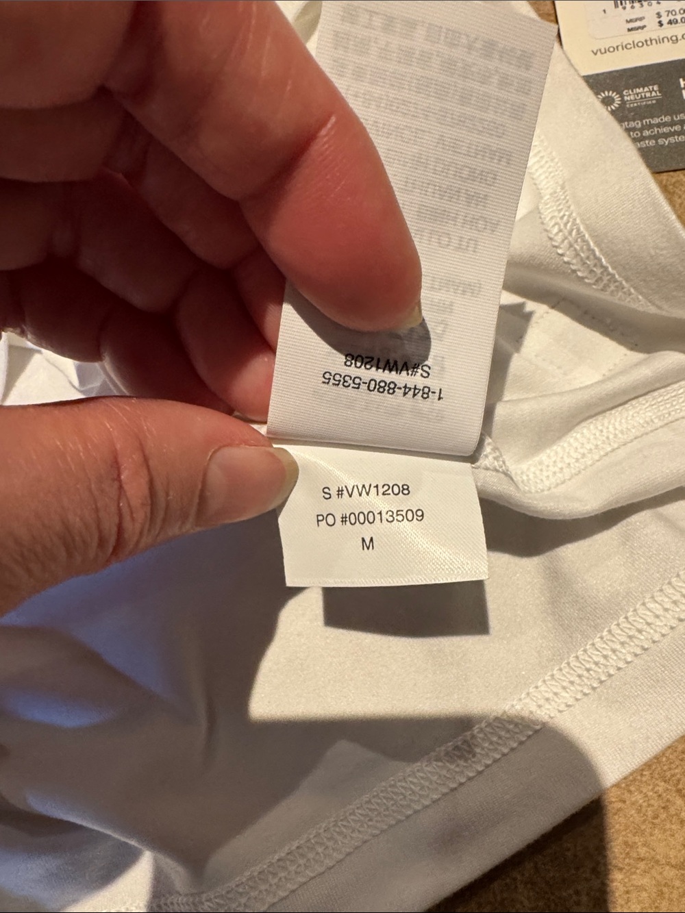 Vuori White Lux Racerback Performance Tank—Size Medium - Picture 5 of 5